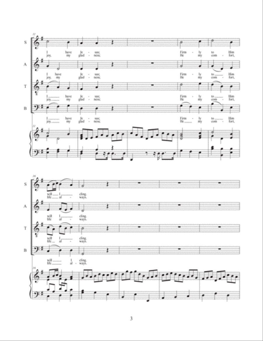 Jesu, Joy of Man’s Desiring (SATB with New Translation) 4-Part scores gallery preview page 3