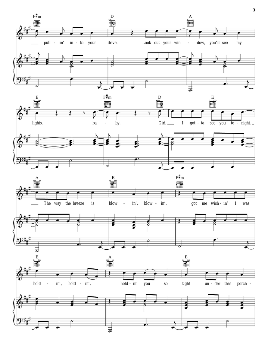 See You Tonight See You Tonight Piano, Vocal, Guitar scores gallery preview page 3