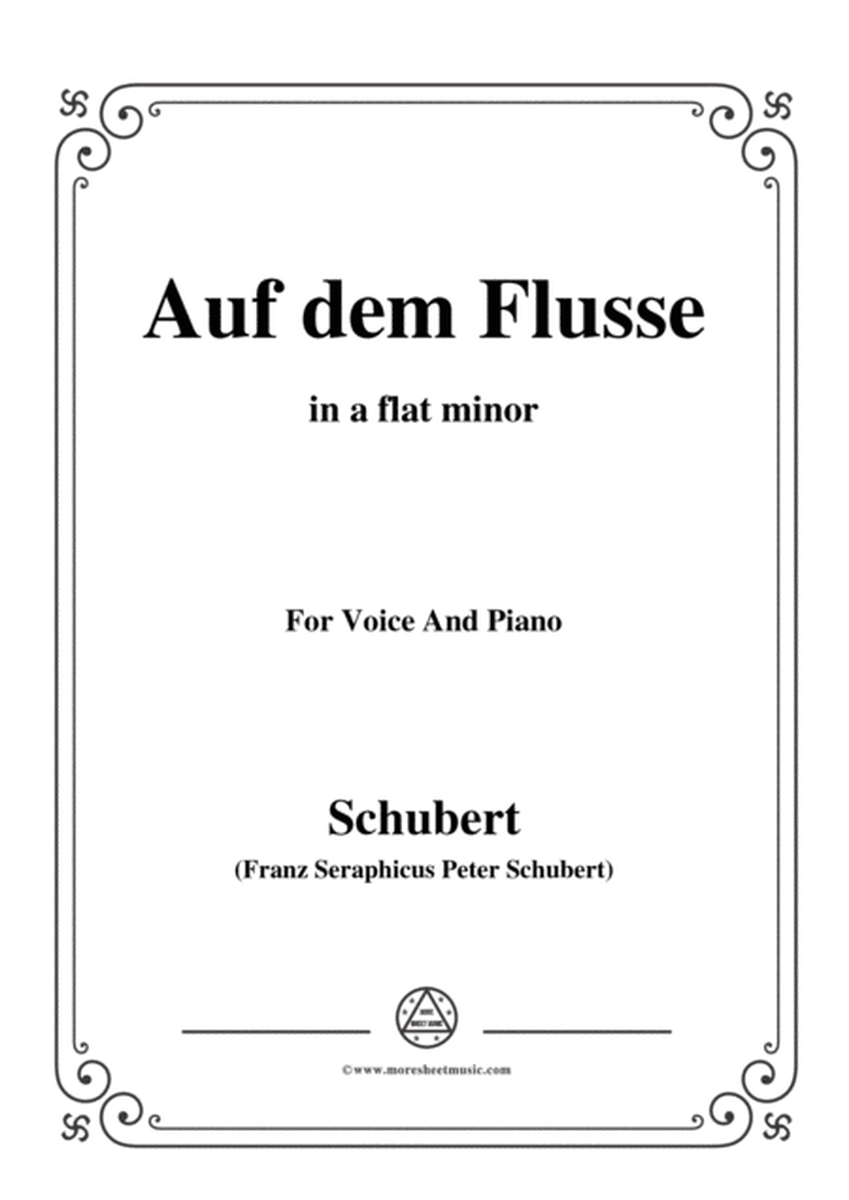 Schubert-Auf dem Flusse,in a flat minor,Op.89,No.7,for Voice and Piano image number null