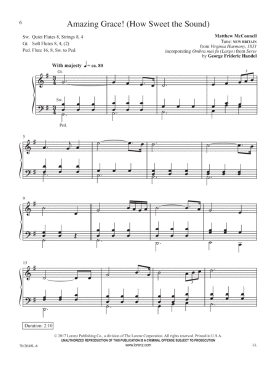 Classical Hymns for Organ Organ Solo scores gallery preview page 4