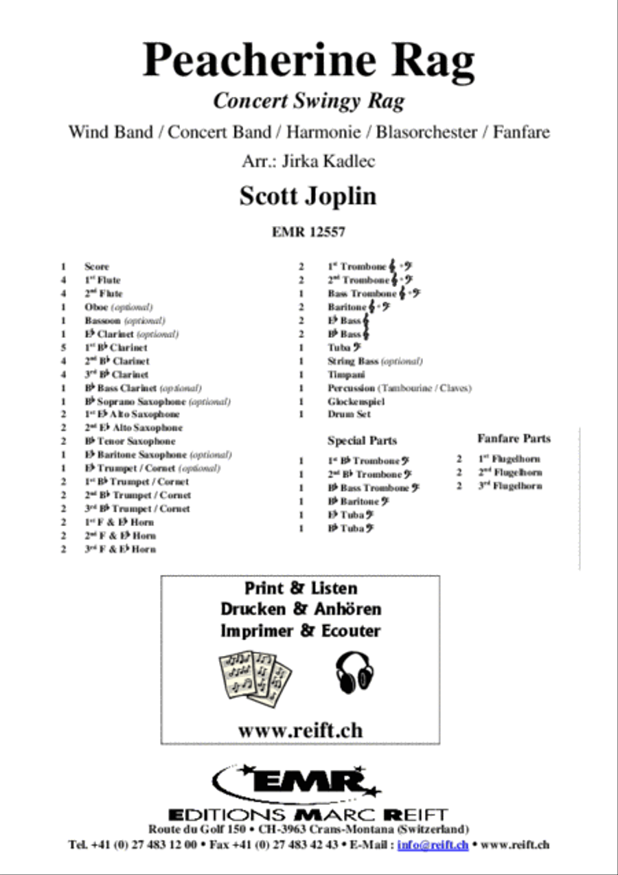 Peacherine Rag Peacherine Rag Concert Band scores gallery preview page 2