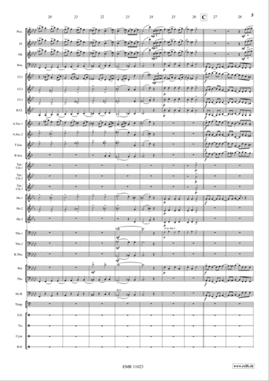 Hungarian March Hungarian March Concert Band scores gallery preview page 6