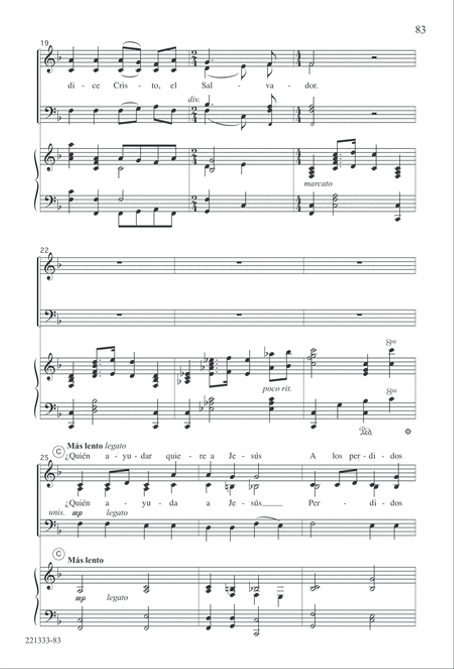 Siervos de Jesus Siervos de Jesus 4-Part scores gallery preview page 87