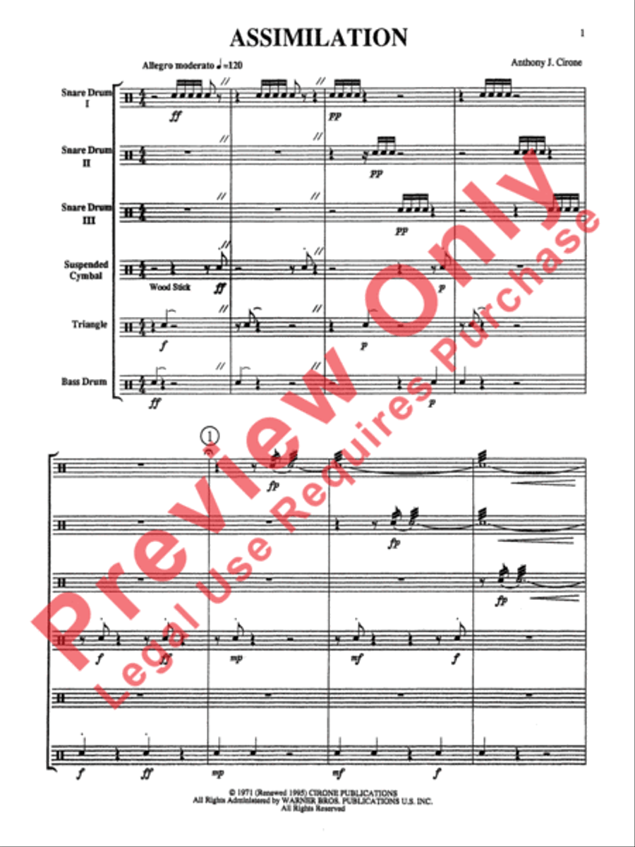 Assimilation Assimilation Percussion Ensemble scores gallery preview page 4