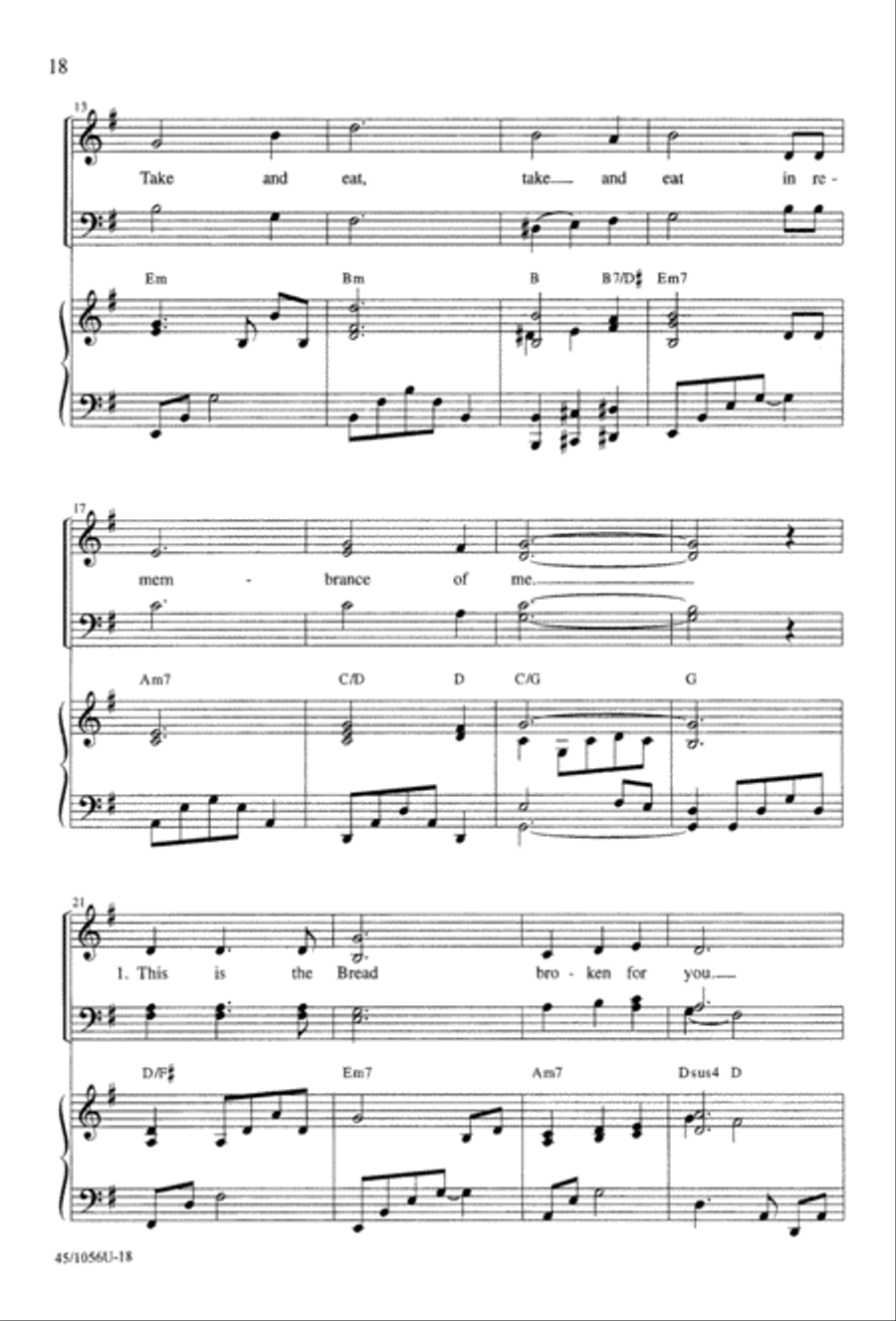 At the Lord's Table 4-Part scores gallery preview page 20
