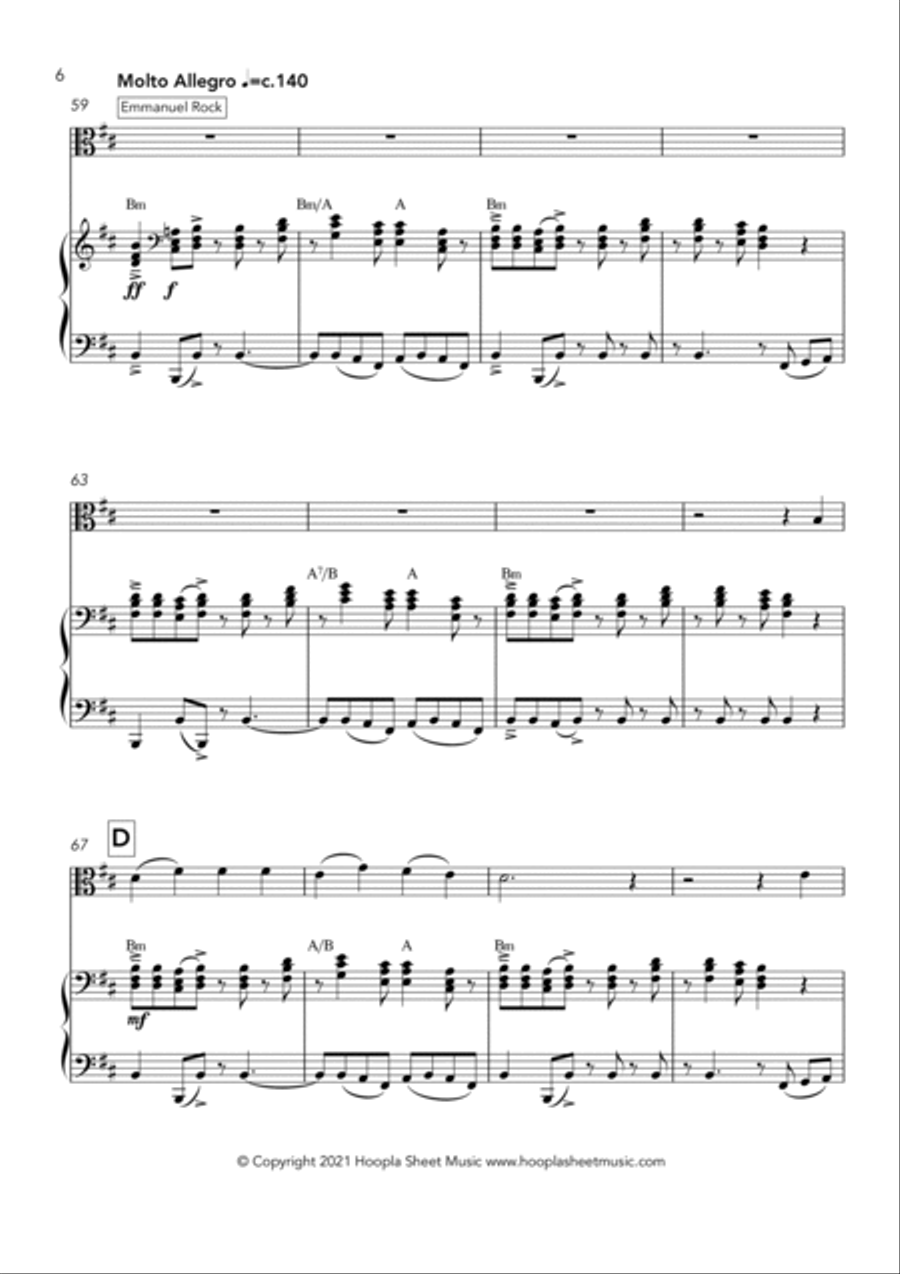 Jazzy Christmas Medley Viola Solo scores gallery preview page 6