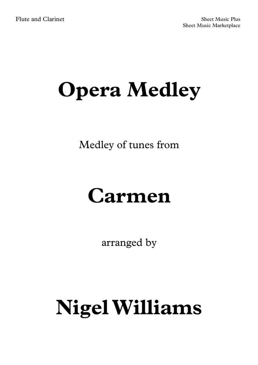 Carmen, Opera Medley, Duet for Flute and Clarinet image number null