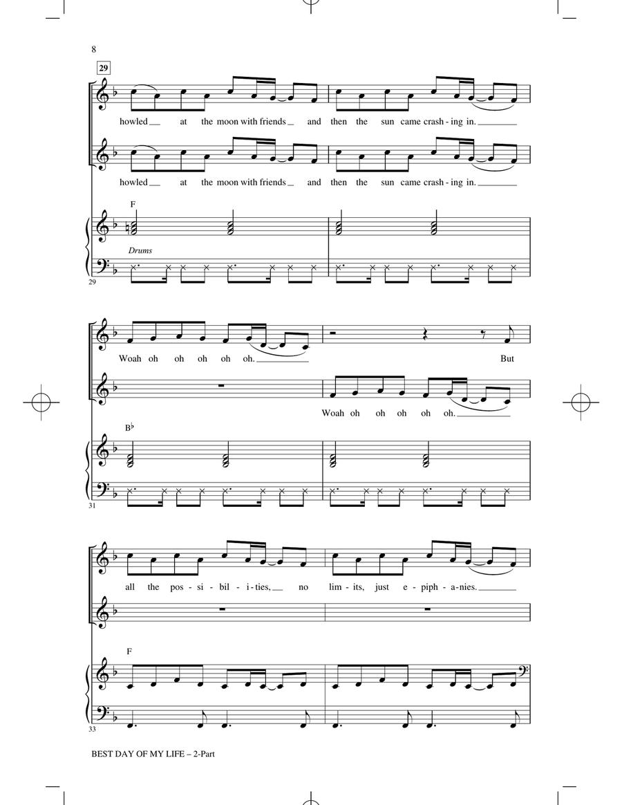 Best Day Of My Life (arr. Audrey Snyder) 2-Part scores gallery preview page 6