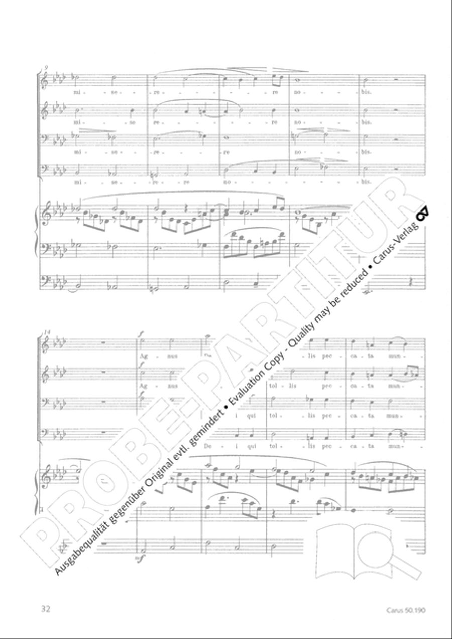 Mass in F major TTBB scores gallery preview page 32