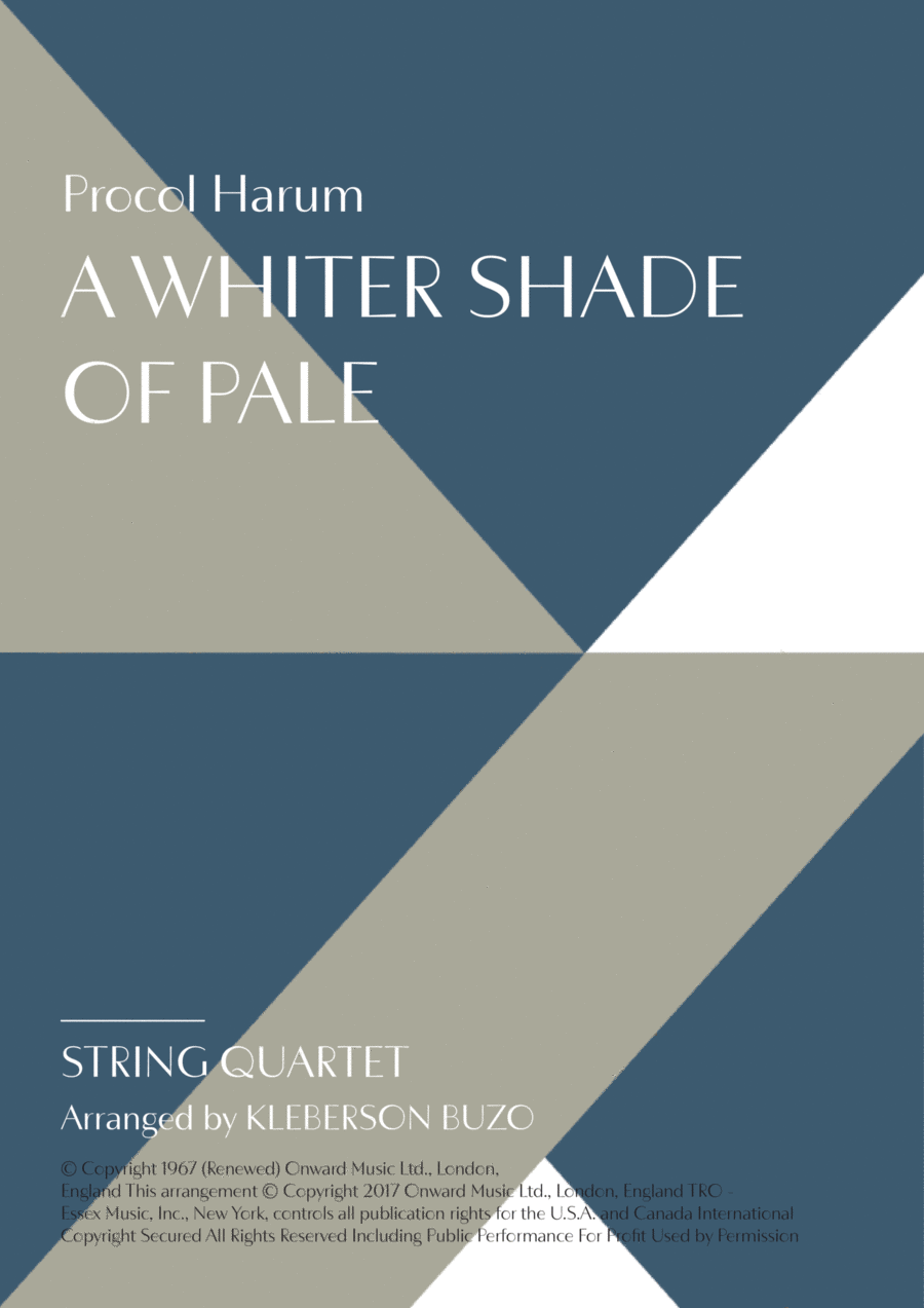 A Whiter Shade Of Pale String Quartet scores gallery preview page 1