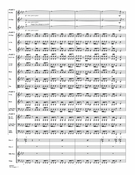 The Avengers (arr. Johnnie Vinson) - Conductor Score (Full Score)