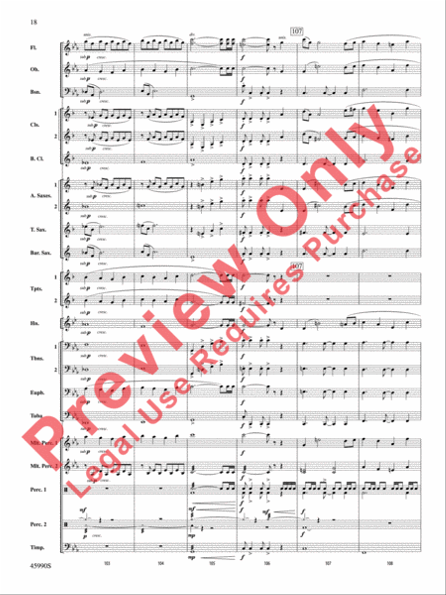 The Lost Temple Concert Band scores gallery preview page 19