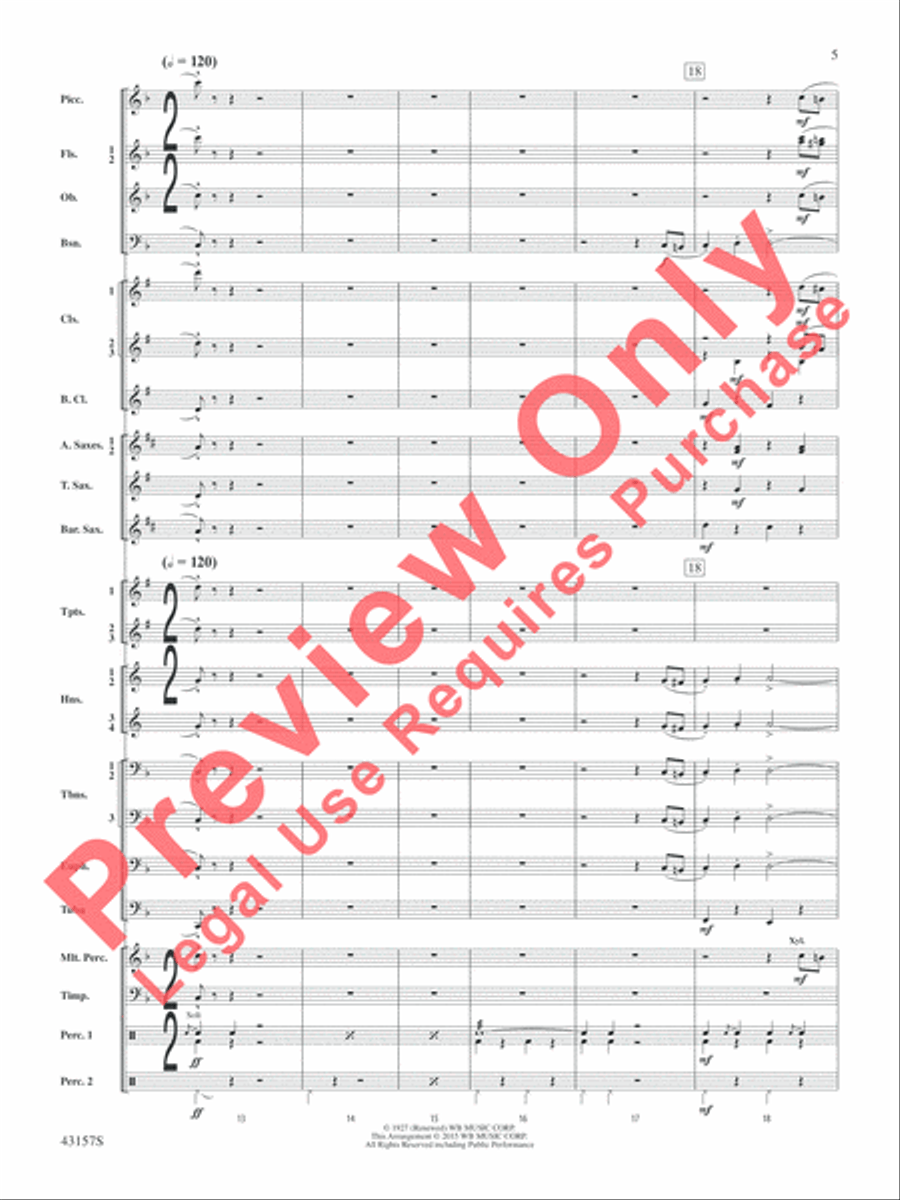 Gershwin by George! Gershwin by George! Concert Band scores gallery preview page 6