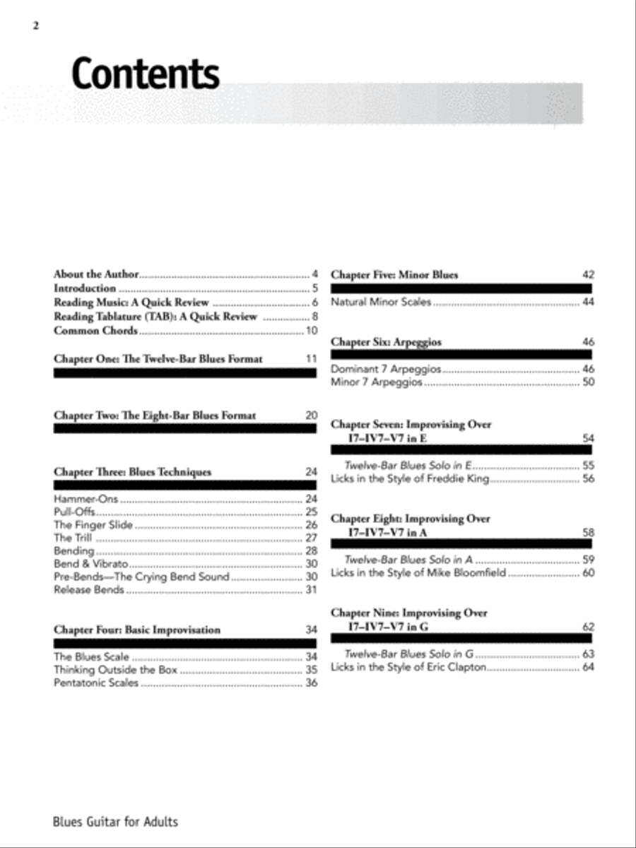 Blues Guitar for Adults Blues Guitar for Adults Electric Guitar scores gallery preview page 2