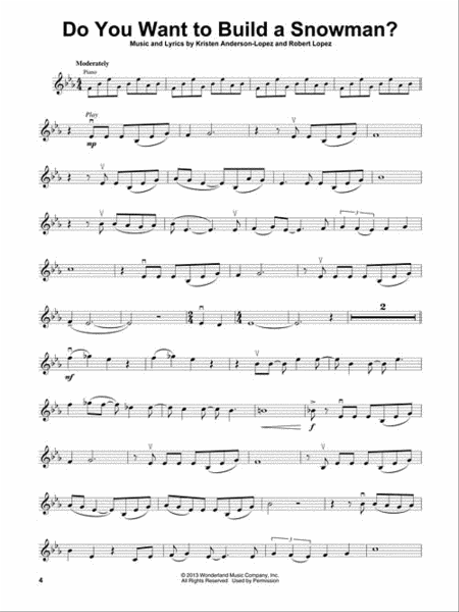 Frozen Violin Solo scores gallery preview page 3