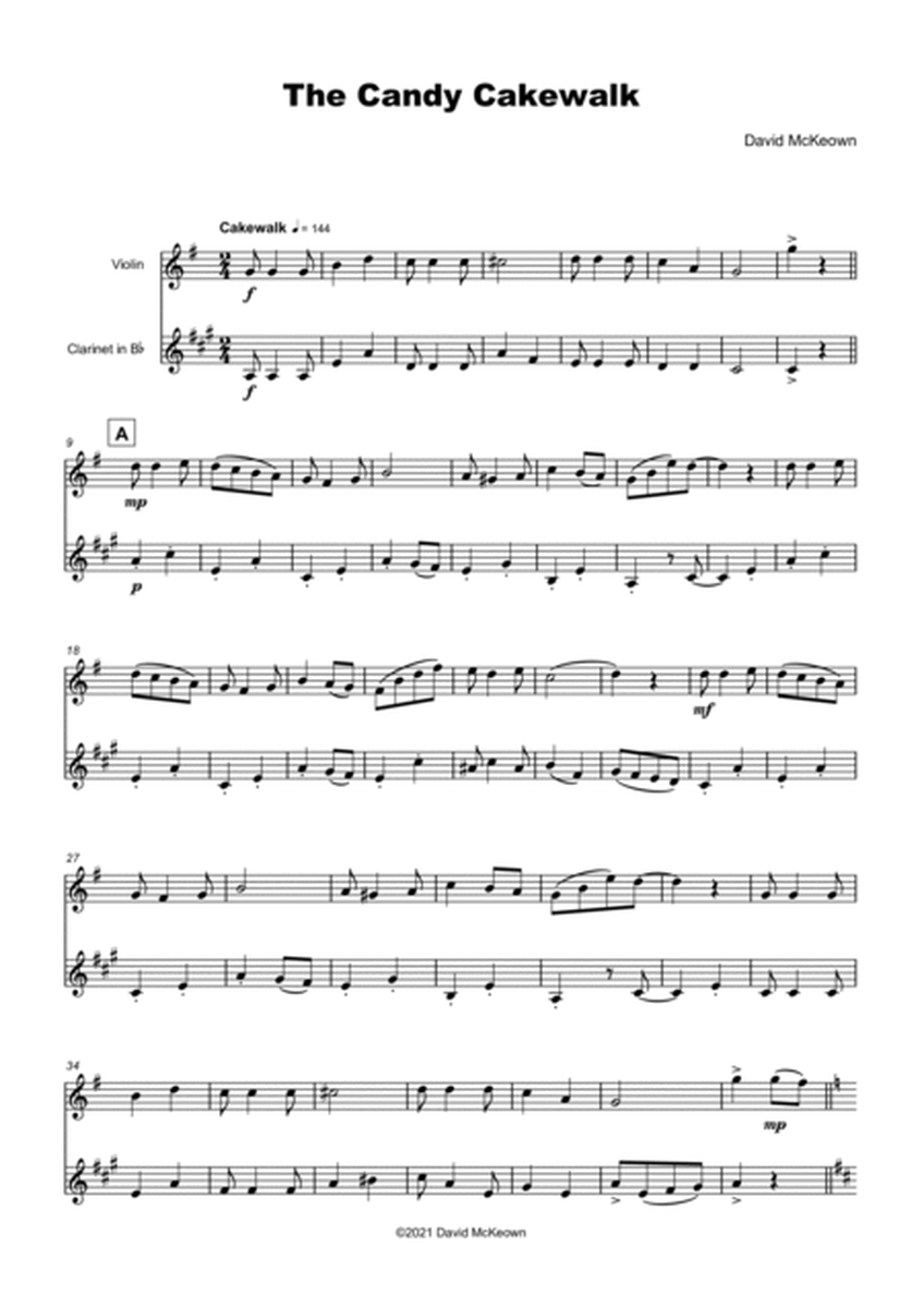 The Candy Cakewalk, for Violin and Clarinet Duet