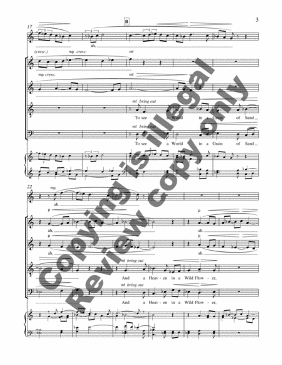 Infinity to Dwell: 4. Butterflies Afield SSATB scores gallery preview page 4