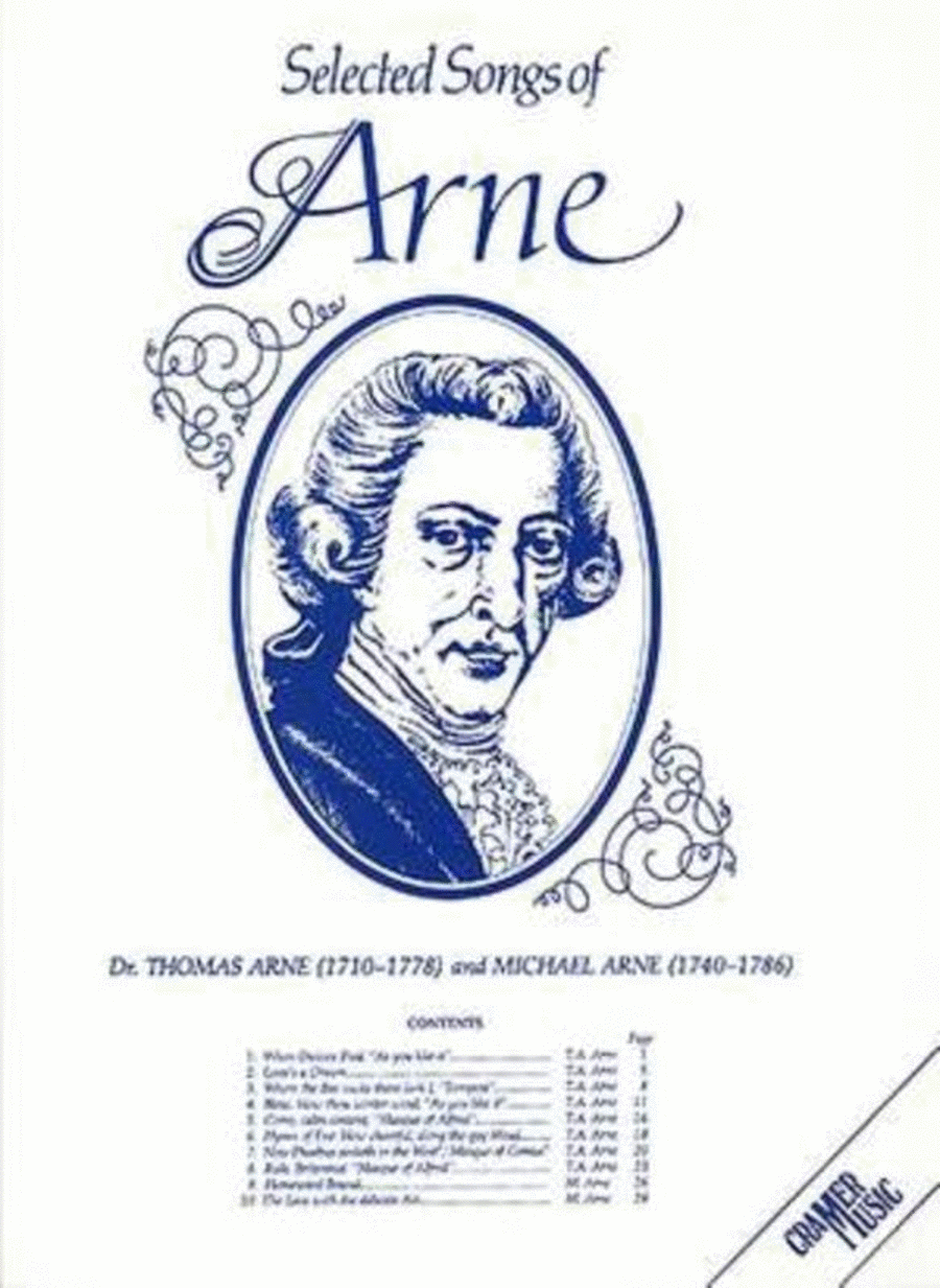 Selected Songs Of Arne Voice scores gallery preview page 1