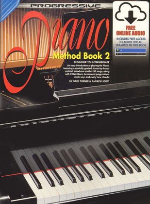 Book cover for Progressive Piano Method Book 2 (Book/audio/video)