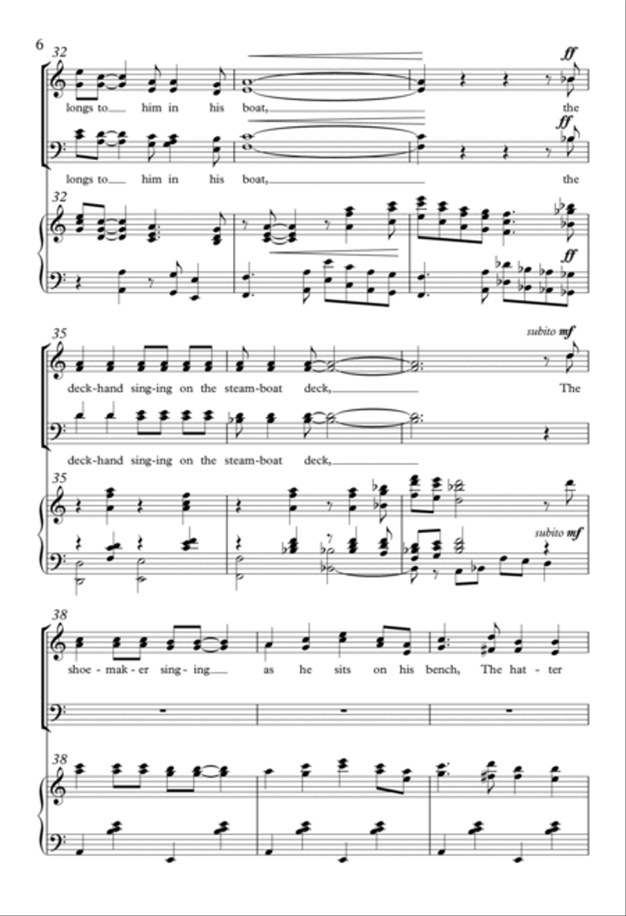 I Hear America Singing I Hear America Singing 4-Part scores gallery preview page 4
