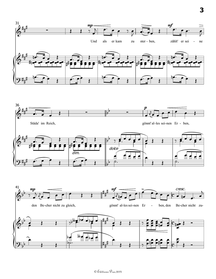 Der konig von thule, by Liszt, S.278, in f sharp minor Voice scores gallery preview page 5