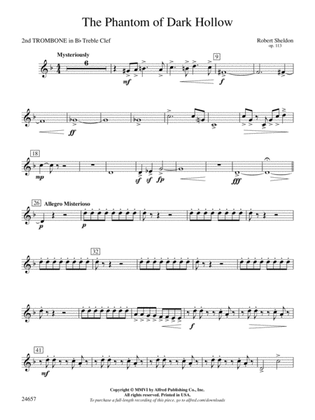 The Phantom of Dark Hollow: (wp) 2nd B-flat Trombone T.C.