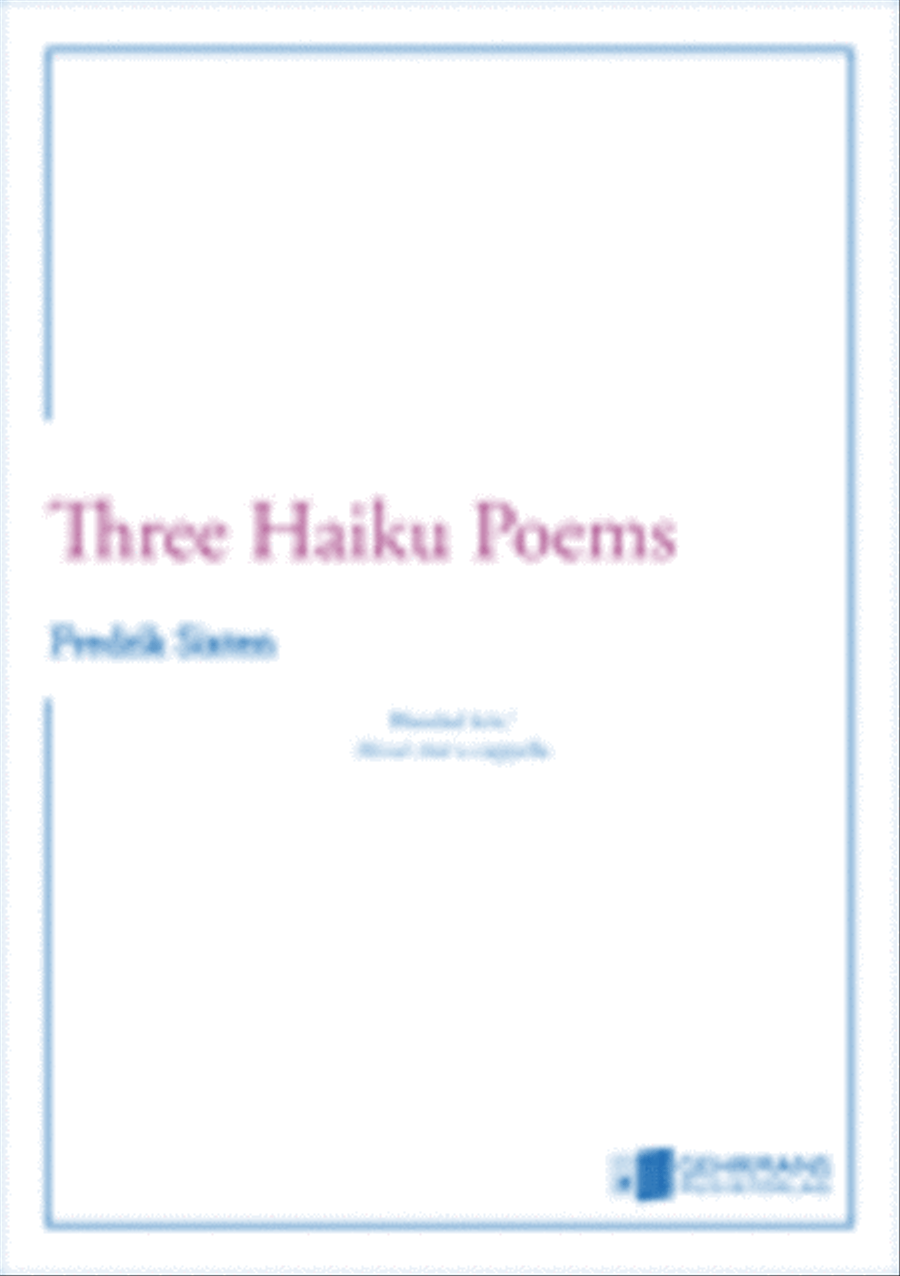 Three Haiku Poems 4-Part scores gallery preview page 1