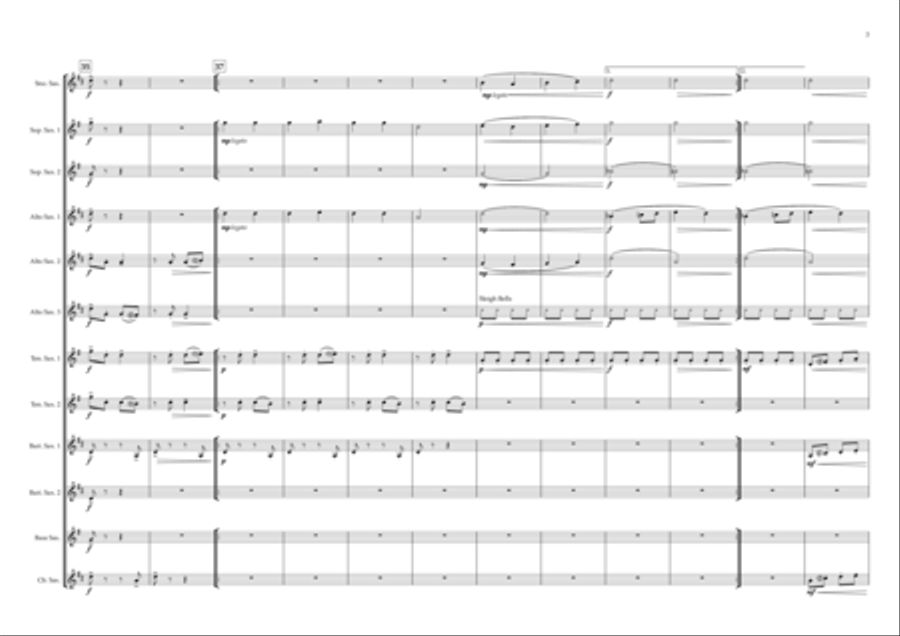 Wenceslas Takes A Sleigh Ride Woodwind Ensemble scores gallery preview page 3