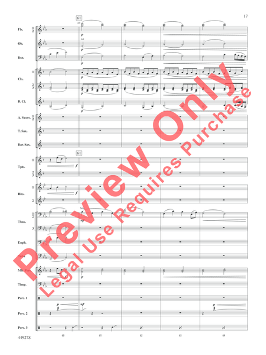 At the Movies with John Williams Concert Band scores gallery preview page 42