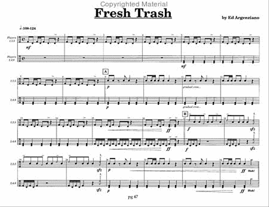 Rhythmsicles - 8 Ensembles for 6 Young Percussionists Percussion Ensemble scores gallery preview page 8