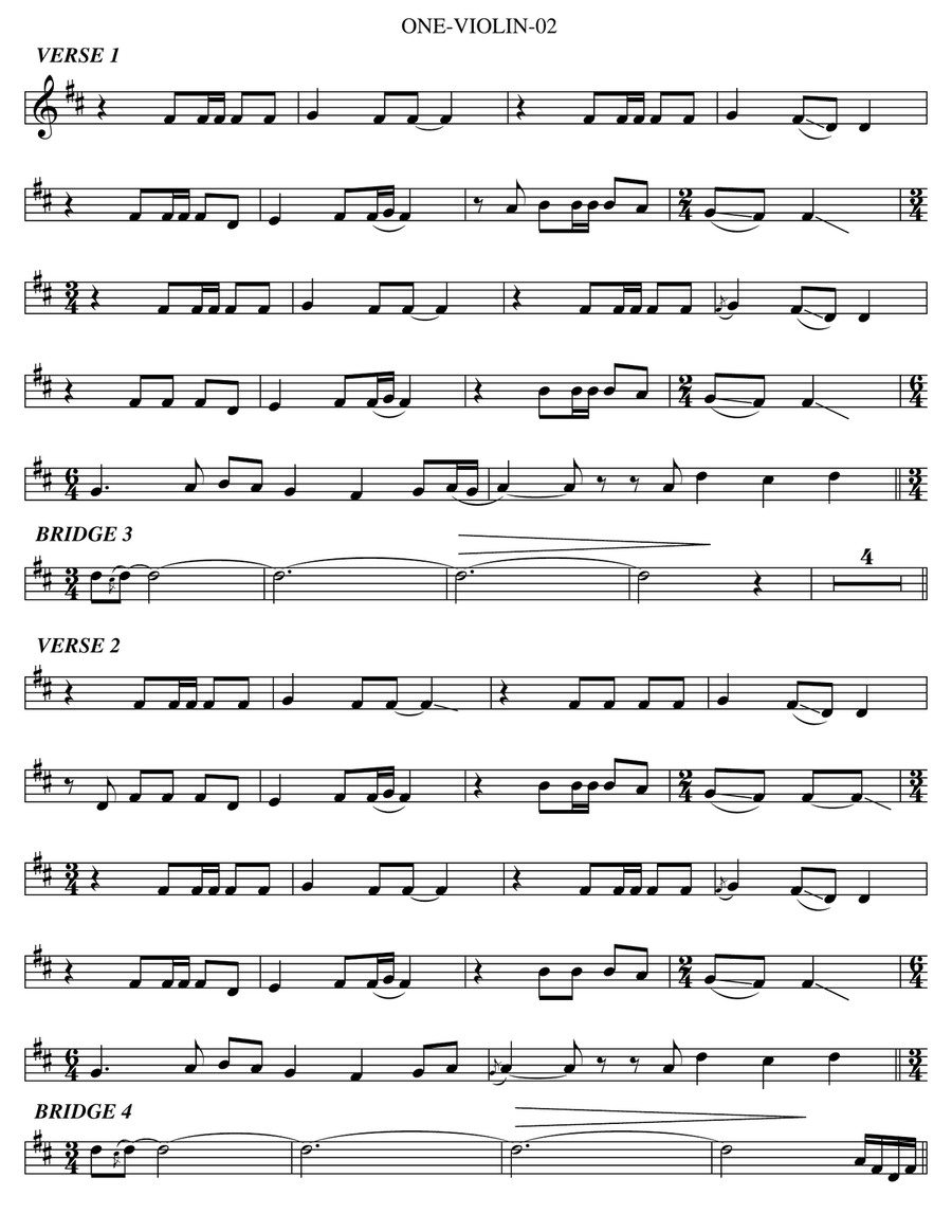 One violin top
