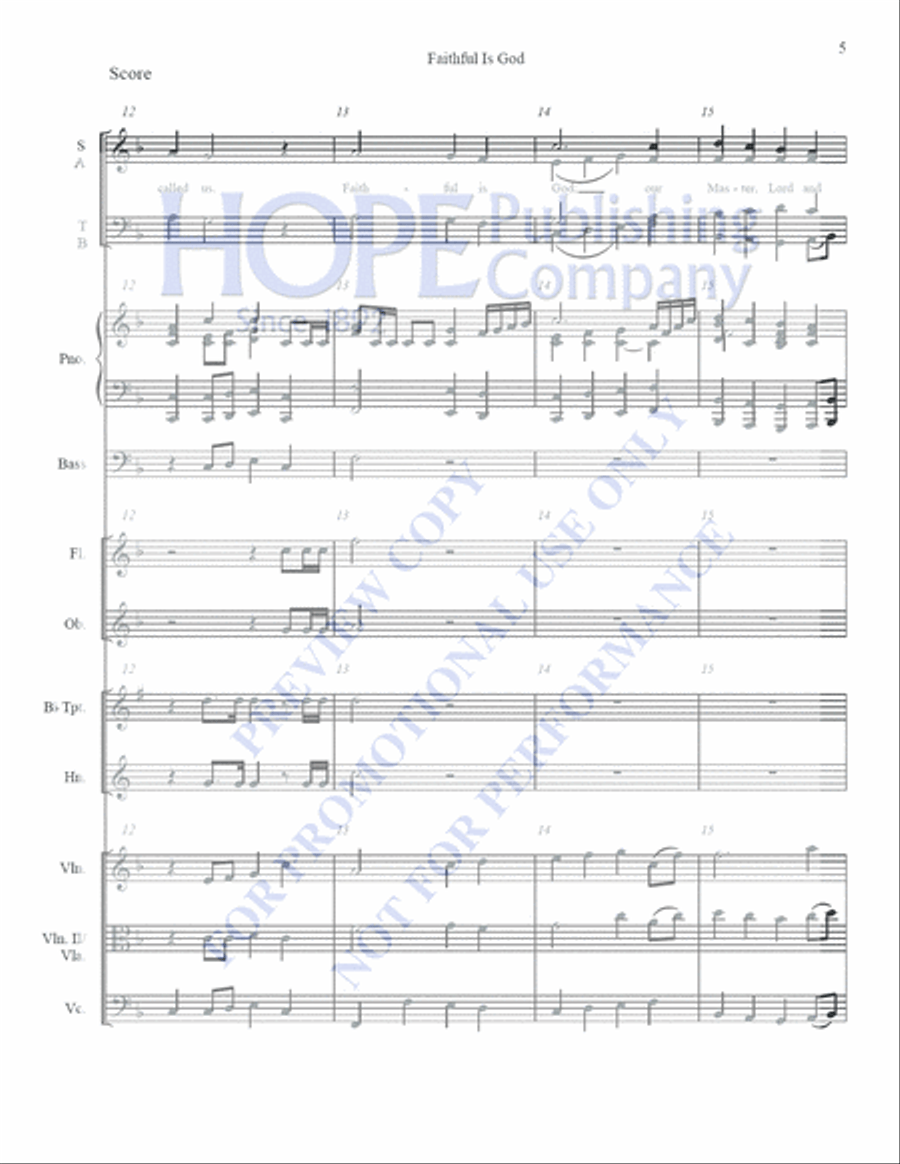 Faithful Is God Choir scores gallery preview page 5