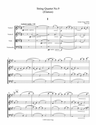 String Quartet No.9 in A major (Elation)