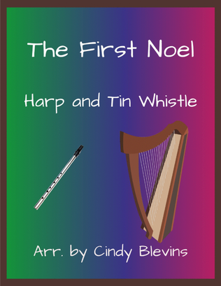 Book cover for The First Noel, Harp and Tin Whistle (D)