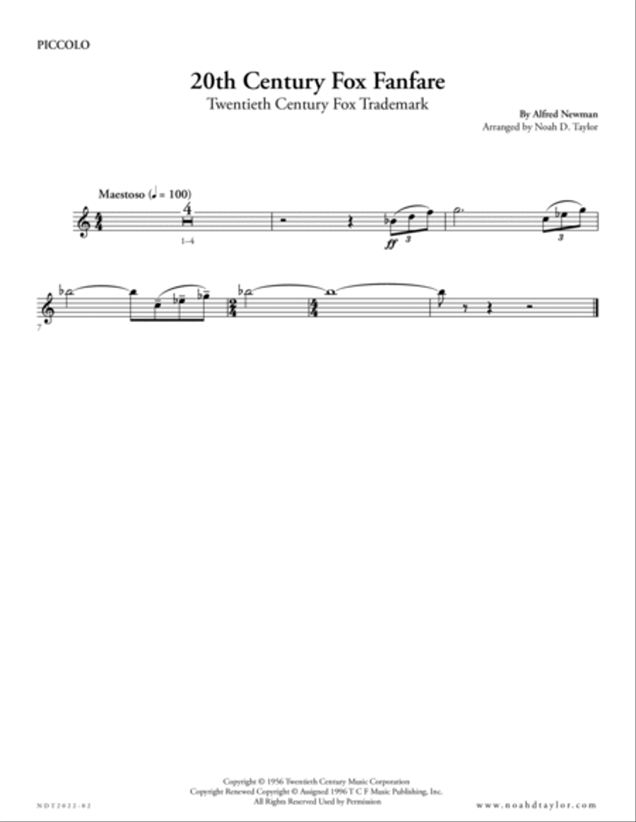 Twentieth Century Fox Trademark Concert Band scores gallery preview page 5