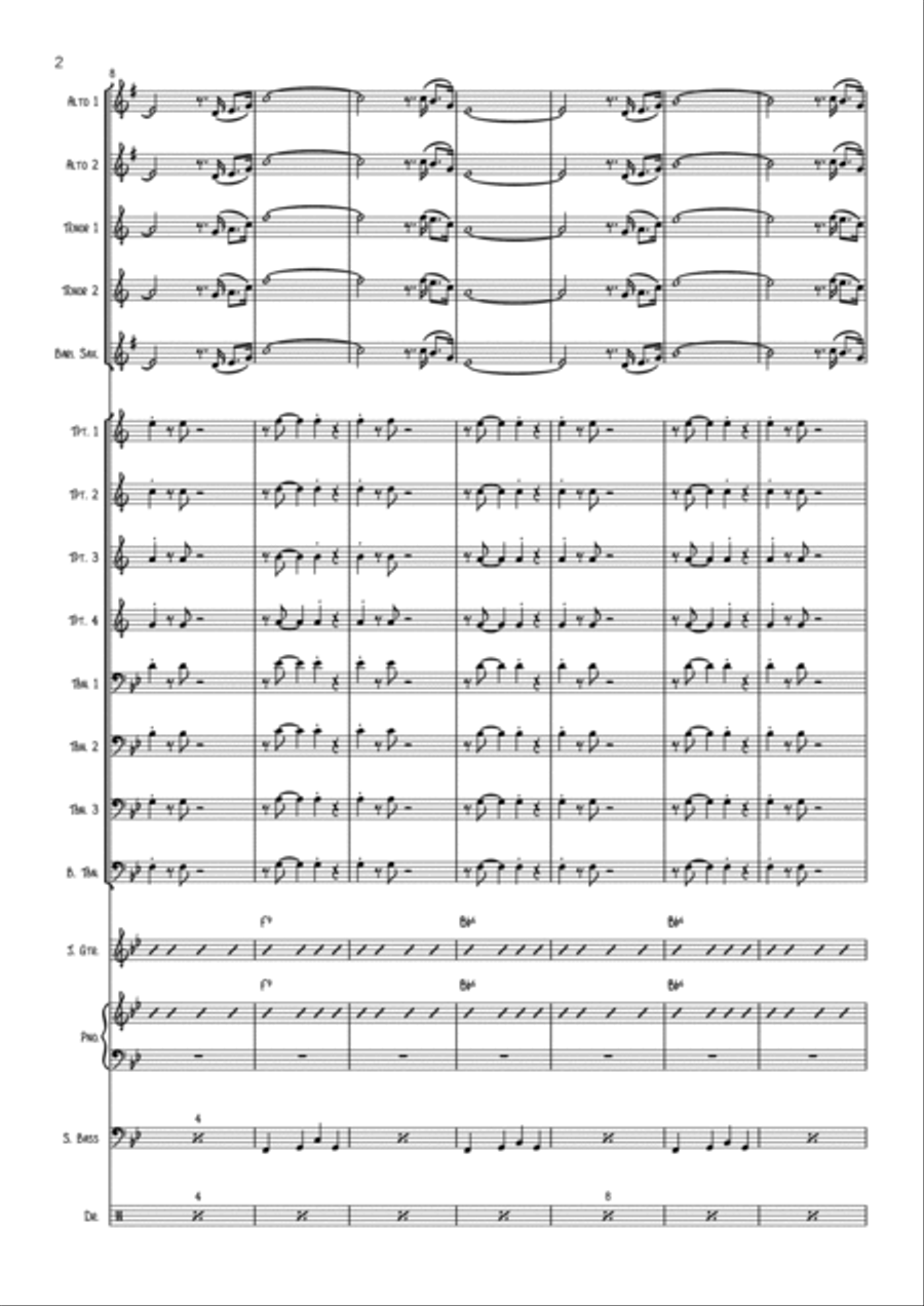 Jitterbug Jump for Big Band Jazz Ensemble scores gallery preview page 2