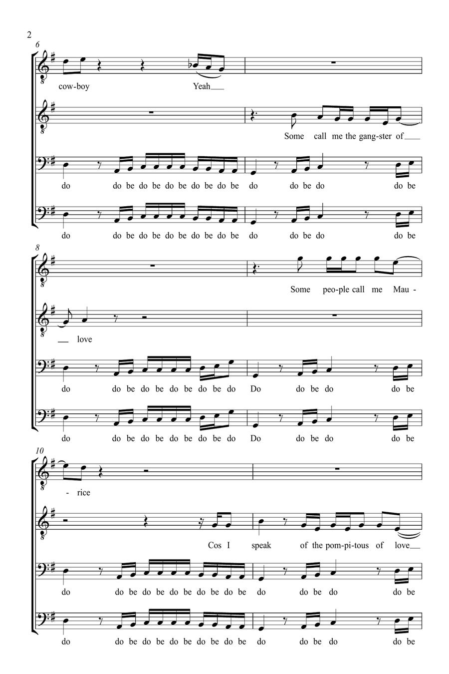 The Joker (arr. Anna Tabbush) TTBB scores gallery preview page 2