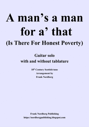 A Man's a Man for A' That (solo guitar - with and without tablature)