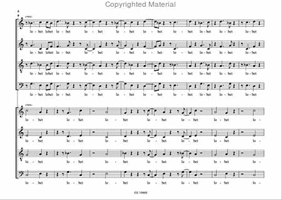 Lobet den Herrn 4-Part scores gallery preview page 3