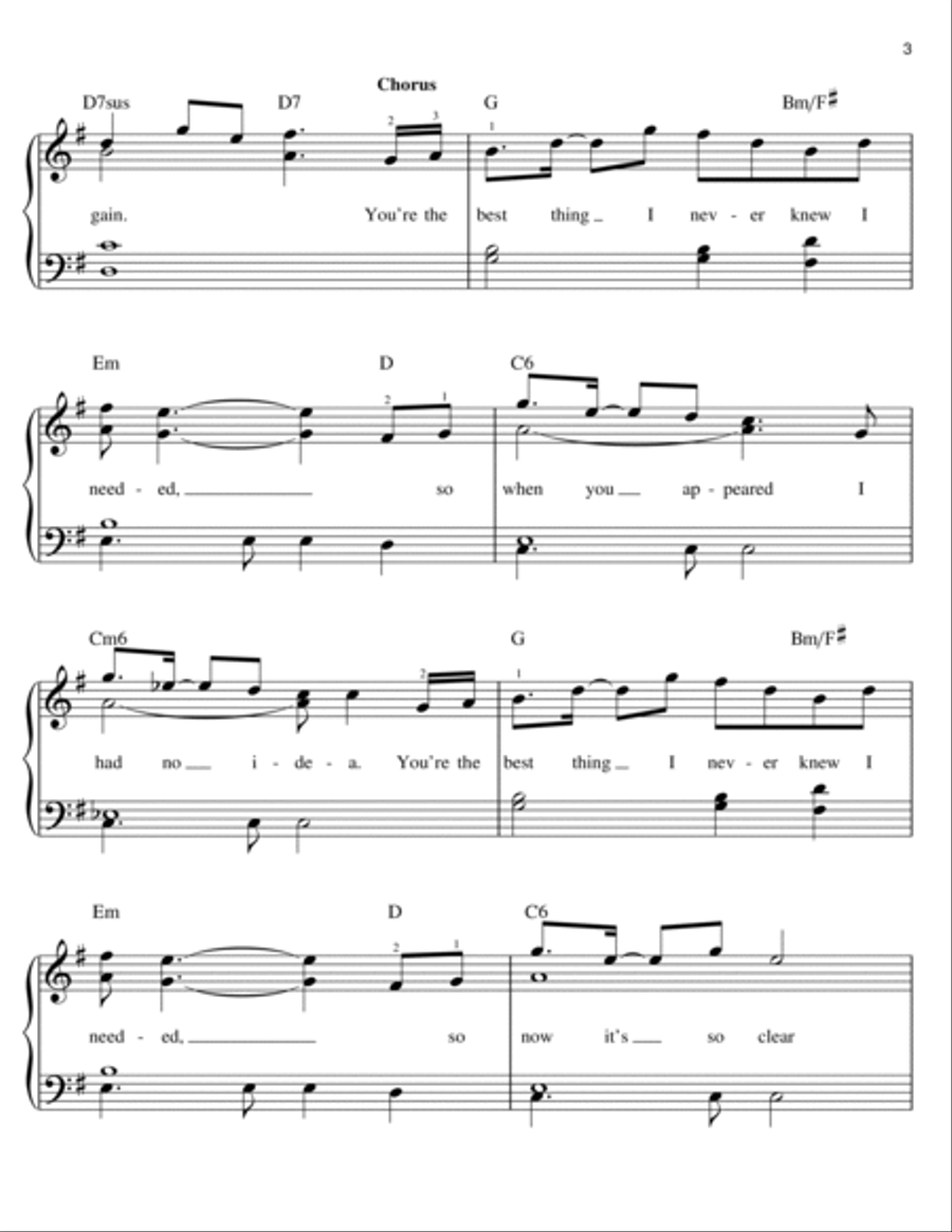Never Knew I Needed Easy Piano scores gallery preview page 3