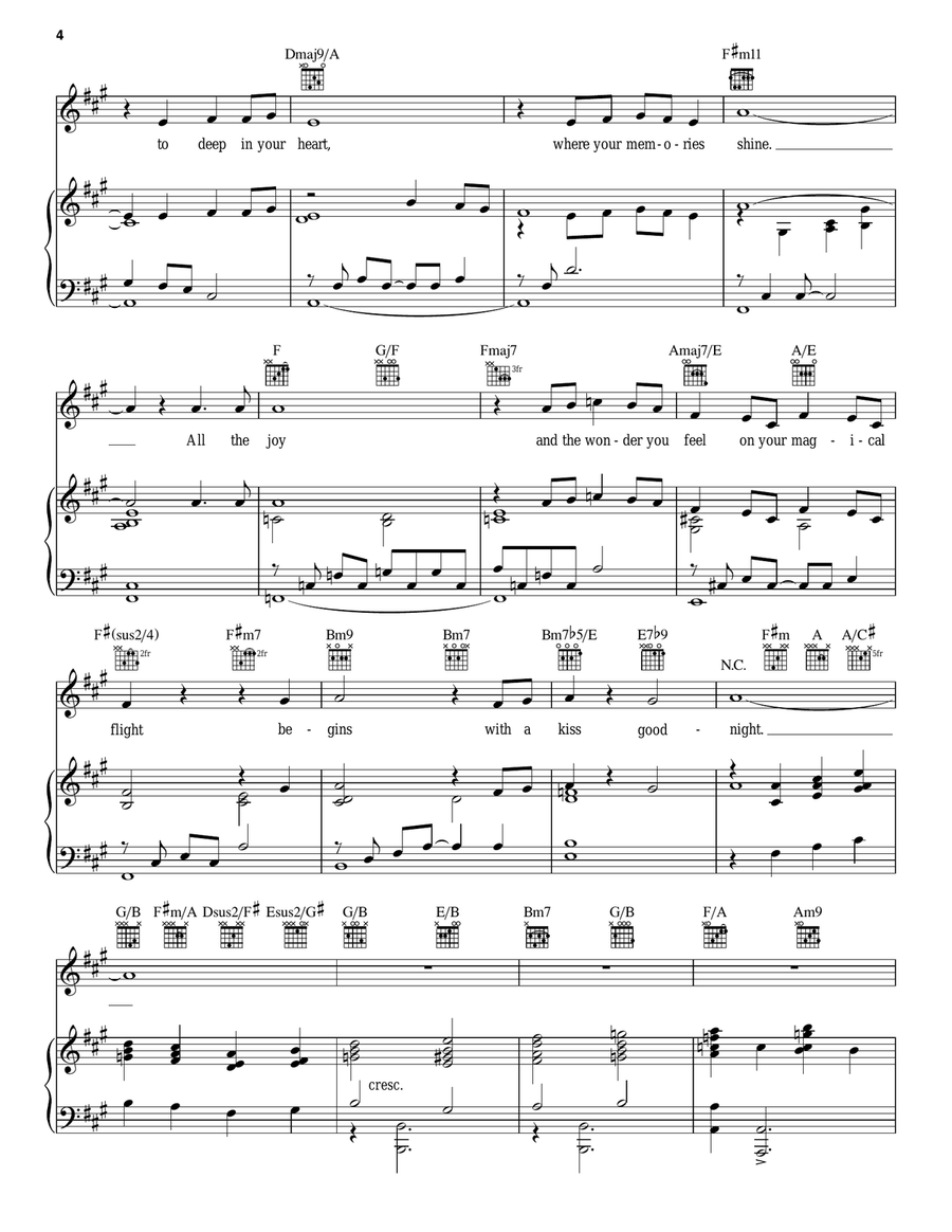 A Kiss Goodnight Piano, Vocal, Guitar scores gallery preview page 4