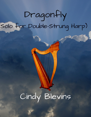 Book cover for Dragonfly, original solo for Double-Strung Harp