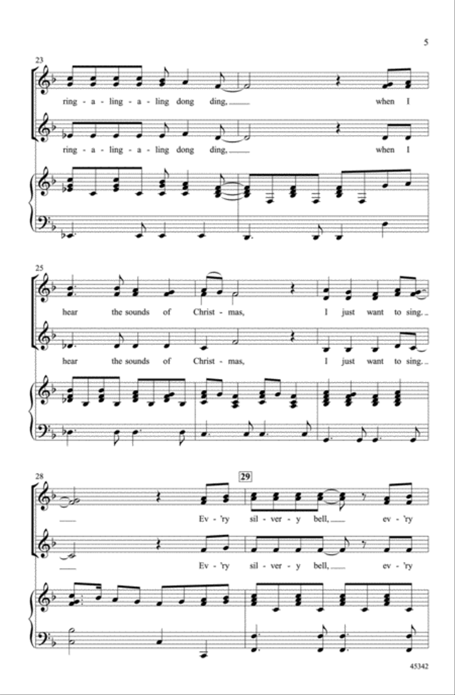 When I Hear the Sounds of Christmas Choir scores gallery preview page 4