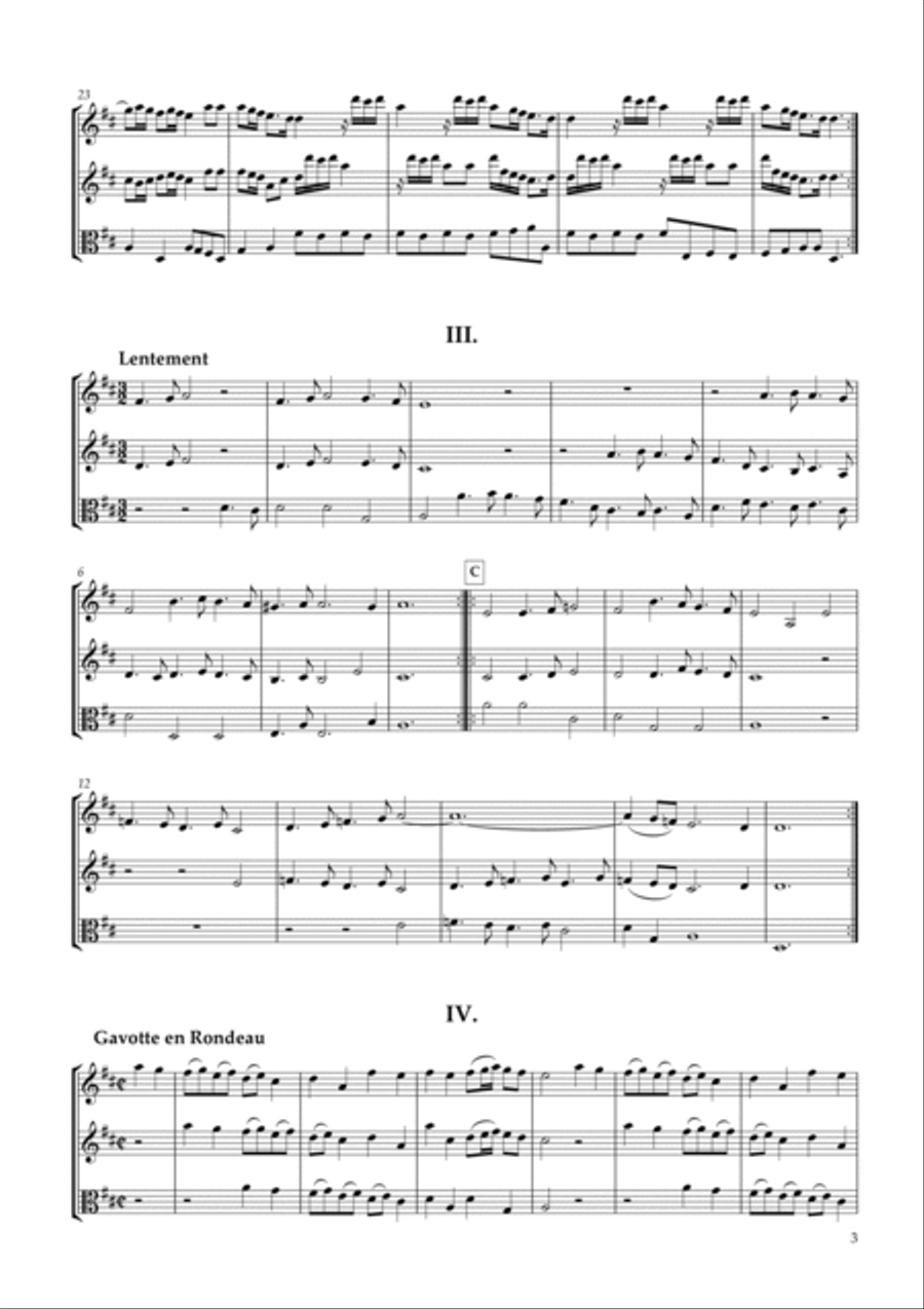 Six Sonatas No.1 for two Violins & Viola Op.7-1 String Duet scores gallery preview page 3