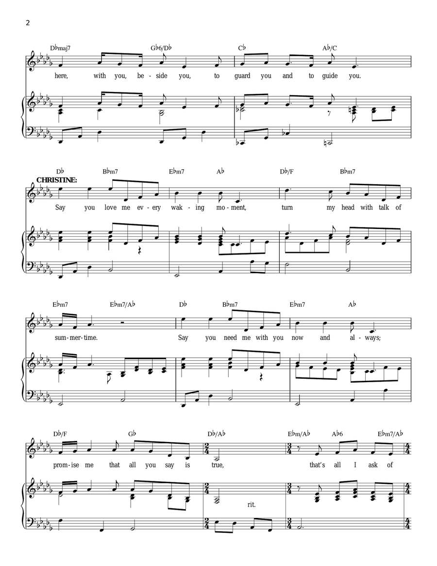 All I Ask Of You (from The Phantom Of The Opera) Piano, Vocal scores gallery preview page 2