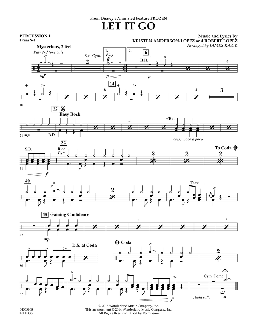 Let It Go - Percussion 1