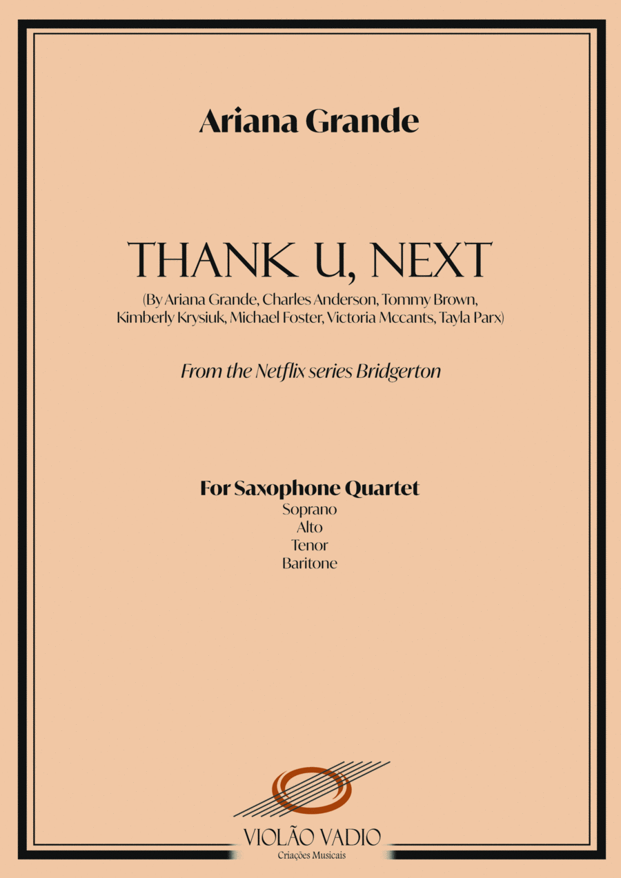Thank U, Next Saxophone Quartet scores gallery preview page 1