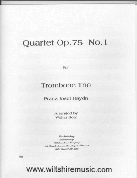 Trombone Trio, Op. 75 (Sear)