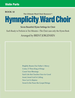 Book cover for Hymnplicity Ward Choir - Book 10 Violin Parts