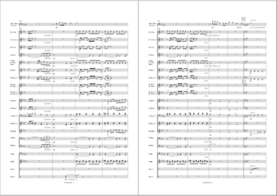Facedown Fanfare Band scores gallery preview page 6